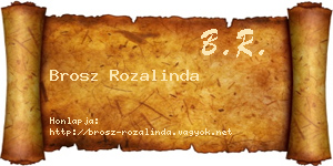 Brosz Rozalinda névjegykártya